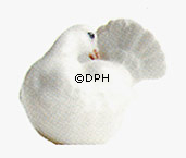 Hvid figur af due, Royal Copenhagen nr. 175