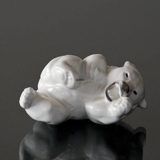 White Polar Bear cub rolling figurine, Royal Copenhagen no. 21432 or 232