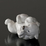 White Polar Bear cub rolling figurine, Royal Copenhagen no. 21432 or 232