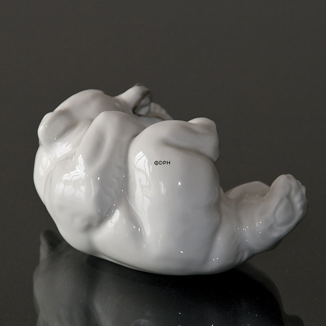 Hvid figur af isbjørneunge, Royal Copenhagen nr. 21432 eller 232
