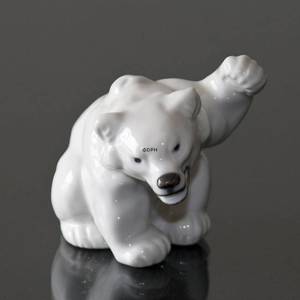 Hvid figur af isbjørneunge, Royal Copenhagen nr. 21433 | Nr. 1003233 | Alt. R21433 | DPH Trading