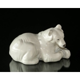 White Polar bear lying down resting, Royal Copenhagen figurine no. 21520 or 238