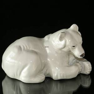 Liggende hvid isbjørn, Royal Copenhagen figur nr. 21520 | Nr. 1003238 | Alt. R21520 | DPH Trading