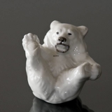 Hvid figur af isbjørneunge, Royal Copenhagen nr. 22747 eller 247