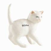 Stående hvid kat, Royal Copenhagen figur