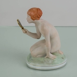 Girl with mirror, Royal Copenhagen Royal Copenhagen overglaze figurine no. 1244 or 093