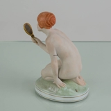 Girl with mirror, Royal Copenhagen Royal Copenhagen overglaze figurine no. 1244 or 093