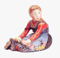 Pige fra Jylland, overglasur figur, Royal Copenhagen nr. 12421 eller 257