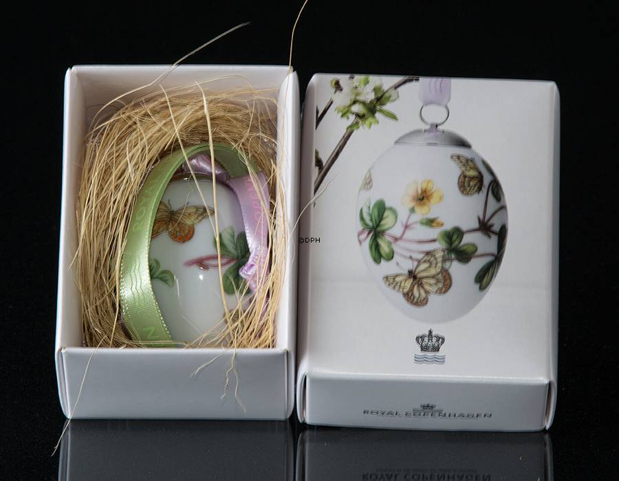 Påskeæg med gul sommerfugl, Royal Copenhagen påskeæg 2016
