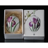 Påskeæg med iris, stort, Royal Copenhagen påskeæg 2016 (uden original kasse)