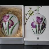 Påskeæg med iris, stort, Royal Copenhagen påskeæg 2016