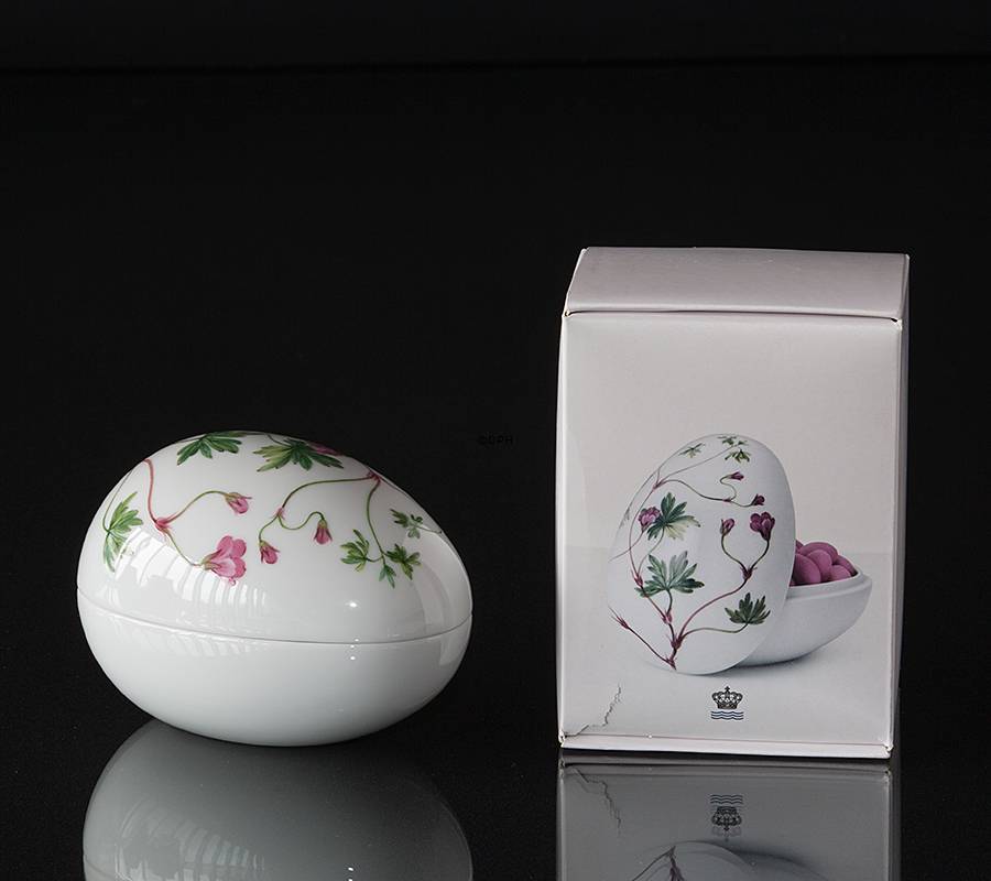 Liggende bonbonniere med geranium, Royal Copenhagen påskeæg 2016