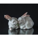 White Pair of Rabbits, Royal Copenhagen figurine no. 518 or 065