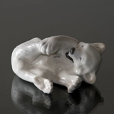 Polar Bear playing with its foot, Royal Copenhagen figurine no. 729 or 072