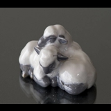 Pair of Little Lambs resting closely, Royal Copenhagen figurine no. 2769 or 137