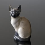 Siamkatze, die zur Seite schaut, Royal Copenhagen Figur Nr. 3281 oder 142