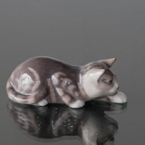 Snigende stribet kat, Royal Copenhagen figur nr. 306