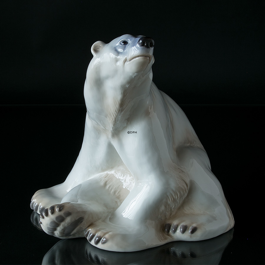KÆMPE Isbjørn, Bing & Grøndahl figur nr. 1954 eller 442 - Største