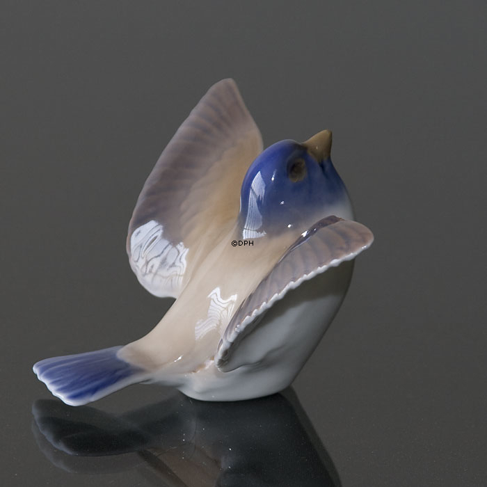 Mejse med udbredte vinger, Bing & Grøndahl fugle figur nr. 2481 eller 481