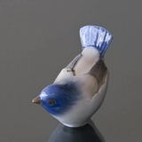 Titmouse, tail pointing upwards, Bing & Grondahl bird figurine no. 2484 or 484