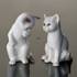 Siddende hvid kattekilling, Royal Copenhagen kattefigur | Nr. 1020505 | Alt. 1020506 | DPH Trading
