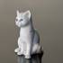 Siddende hvid kattekilling, Royal Copenhagen kattefigur | Nr. 1020505 | Alt. 1020506 | DPH Trading