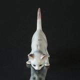 White Kitten, tail up, Bing & Grondahl cat figurine no. 2507 or 507