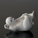 Polar Bear Cub lying down playing, Bing & Gronmdahl figurine no. 2537 or 537