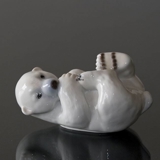 Polar Bear Cub Lying down sleepy, Bing & Grondahl figurine no. 2538 or 538