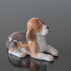 Liggende Beagle, Bing & Grøndahl hundefigur nr. 2565 | Nr. 1020565 | Alt. B2565 | DPH Trading