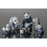 Panda's playing and fighting happily, Royal Copenhagen figurine no. 667