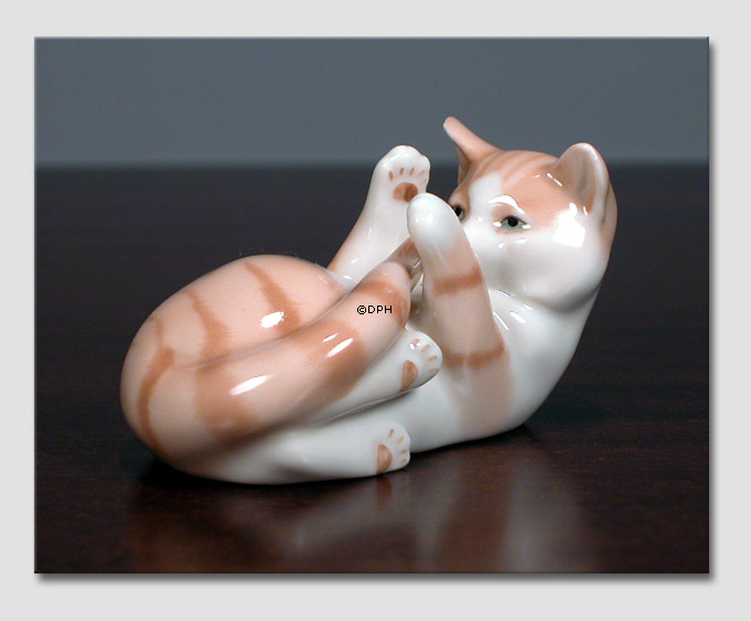 Ginger, Kat, Royal Copenhagen figur nr. 679