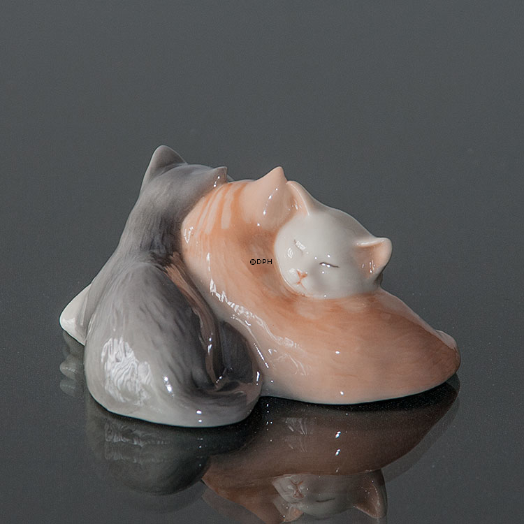 Felix, Fuzzy & Fleur, katte, Royal Copenhagen figur nr. 684