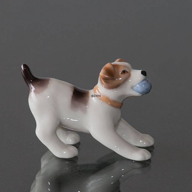 Foxterrier, Royal Copenhagen hunde figur nr. 743