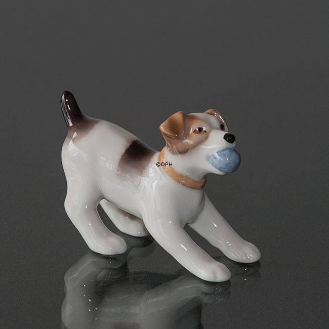 Foxterrier, Royal Copenhagen hunde figur nr. 743
