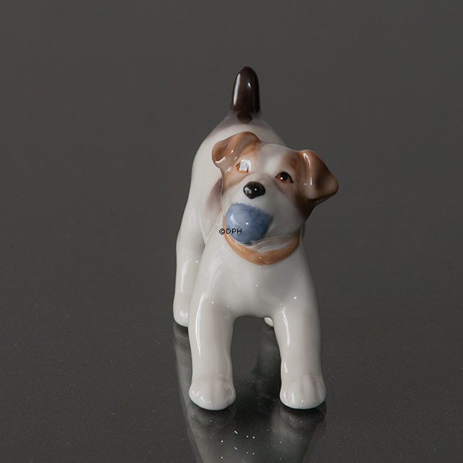 Foxterrier, Royal Copenhagen hunde figur nr. 743