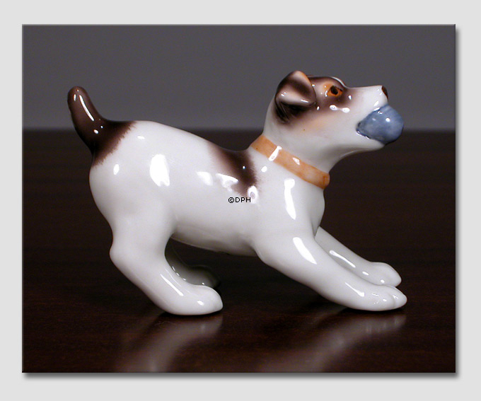 Foxterrier, Royal Copenhagen hunde figur nr. 743