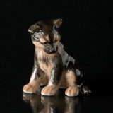 German Shepherd Puppy Sitting, Royal Copenhagen dog figurine no. 754