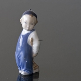 Junge mit dem Besen, der lernt zu arbeiten, Royal Copenhagen Figur Nr. 3250 oder 141