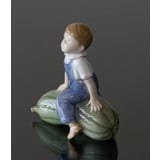 Boy with pumpkin, Royal Copenhagen figurine no. 4539 or 153