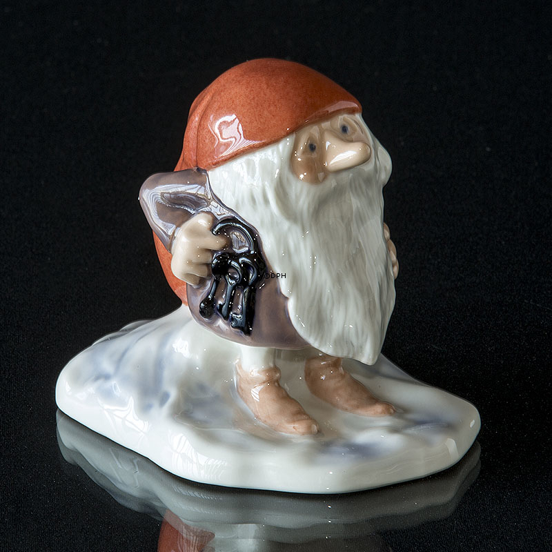 Nisse med nøgle, Wiberg, Royal Copenhagen julefigur nr. 371