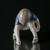 Dickie, Boy squatting picking up something, Bing & Grondahl figurine no. 1636 or 412