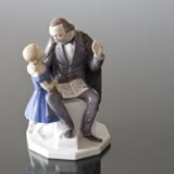 H. C. Andersen telling his stories to a girl, Bing & grondahl figurine no. 2037 or 445