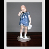 Spilt Milk, Girl standing with spilt Milk, Bing & grondahl figurine no. 2246 or 466