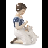 Pige med hundehvalp, Bing & Grøndahl figur nr. 2316 eller 477