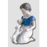 Girl with puppy, Bing & Grondahl figurine no. 2316 or 477