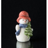 Schneemann Mädchen mit Weihnachtsbaum, Royal Copenhagen Winter-Serie Figur Nr. 772