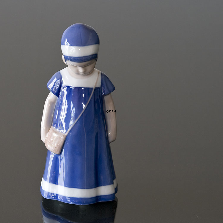 Else, Pige med blå kjole, Bing & Grøndahl figur nr. 1574 eller 404