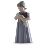 Mary Girl in blue dress, Bing & Grondahl figurine no. 2721 or 561