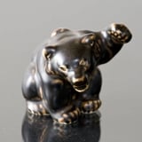 Bear Cub paw raised for attack, Royal Copenhagen stoneware figurine no. 21433 or 233